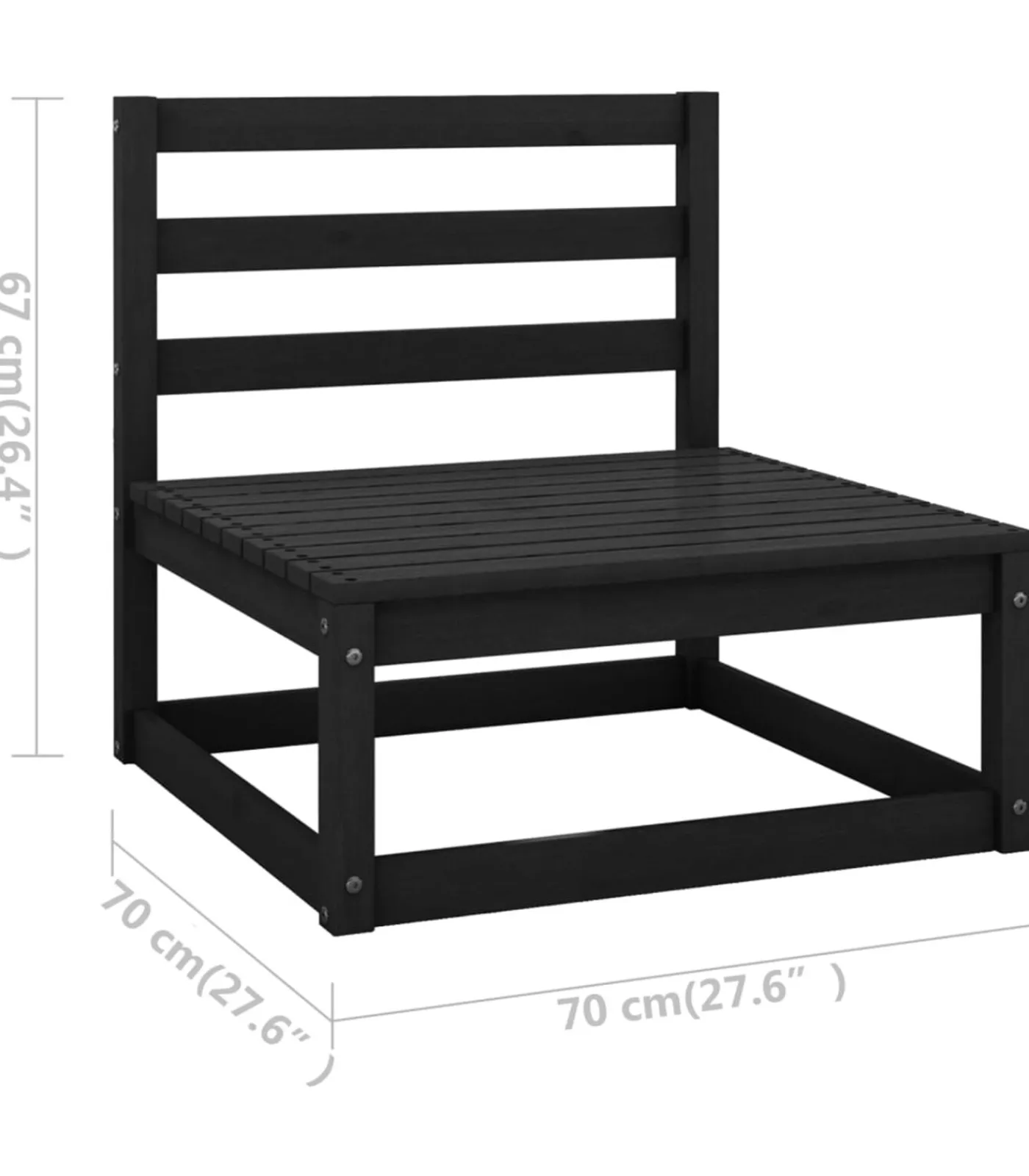 vidaXL 12-delige Loungeset massief grenenhout