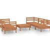 New 6-delige Loungeset massief grenenhout honingbruin Tuinmeubelen