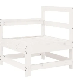 vidaXL 10-delige Loungeset massief grenenhout wit