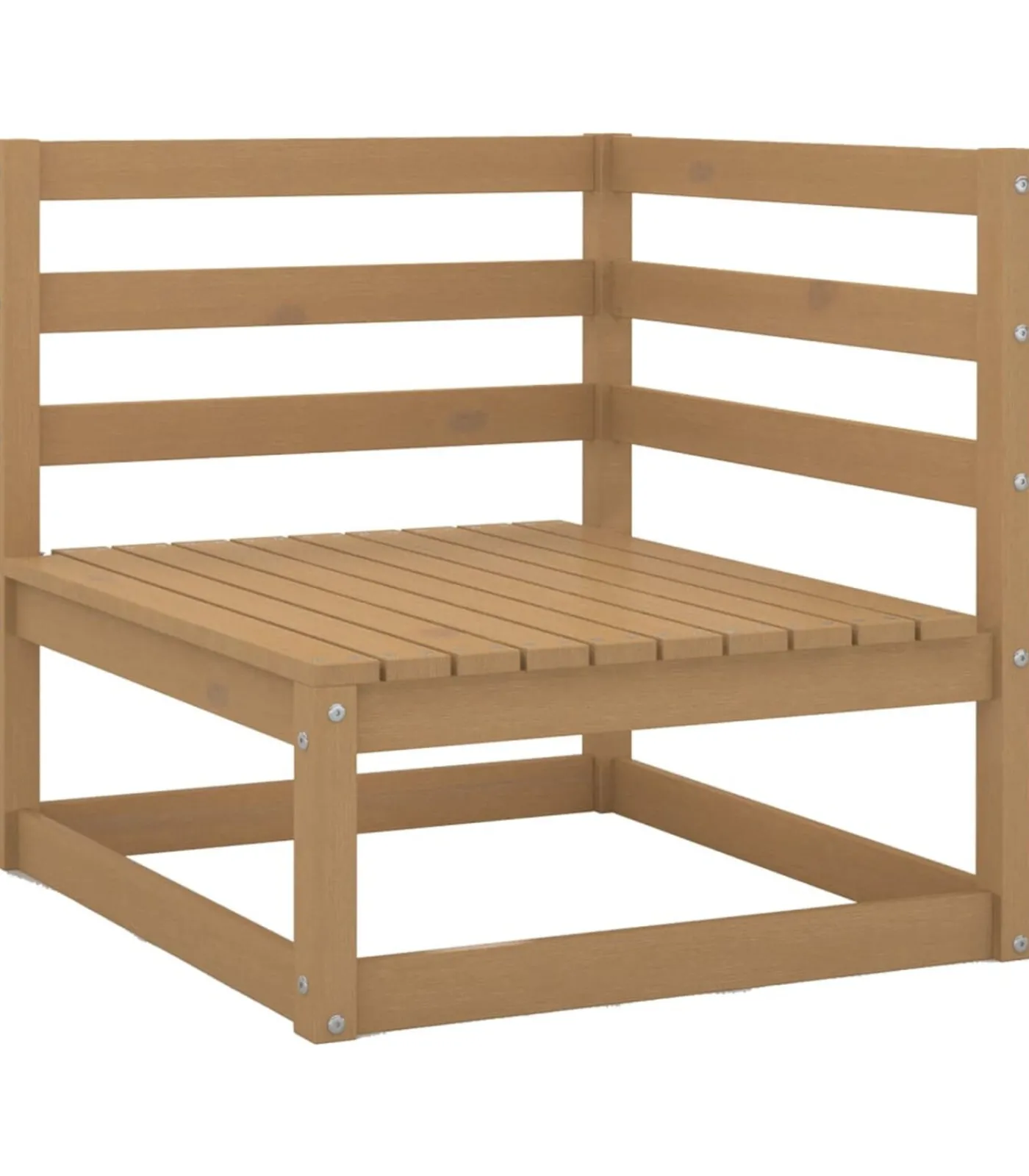 Hot 5-delige Loungeset massief grenenhout honingbruin Tuinmeubelen