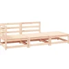 vidaXL 3-delige Loungeset massief grenenhout