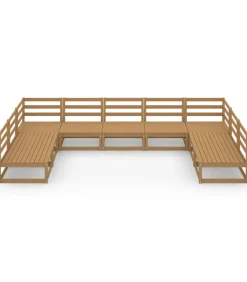 Online 9-delige Loungeset massief grenenhout Tuinmeubelen