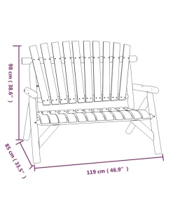 vidaXL 3-delige Loungeset massief vurenhout