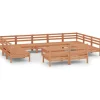 Discount 12-delige Loungeset massief grenenhout honingbruin Tuinmeubelen