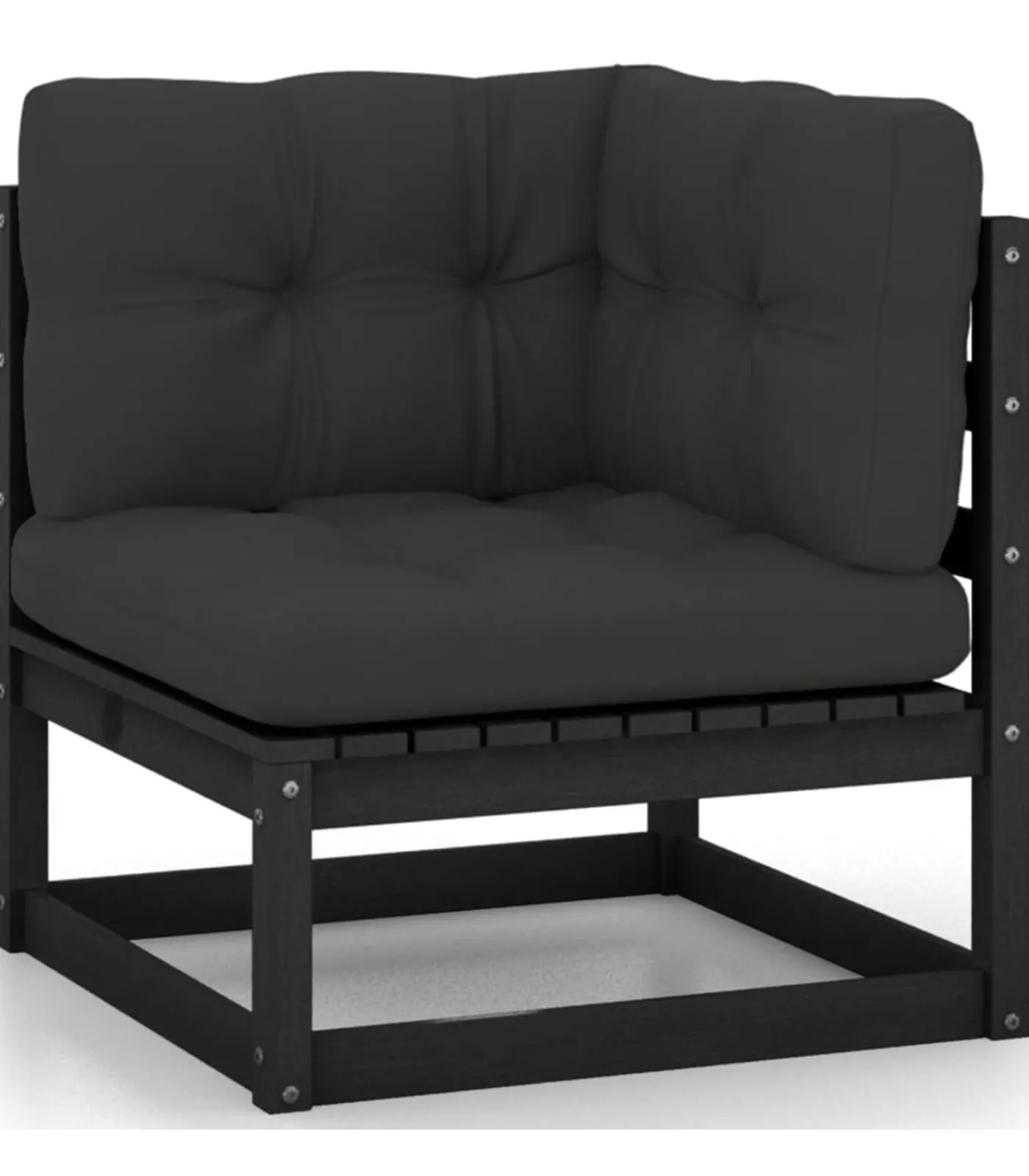 Best 3-delige Loungeset met kussens massief grenenhout Tuinmeubelen