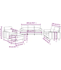 4-delige Loungeset met kussens stof wijnrood Zetels