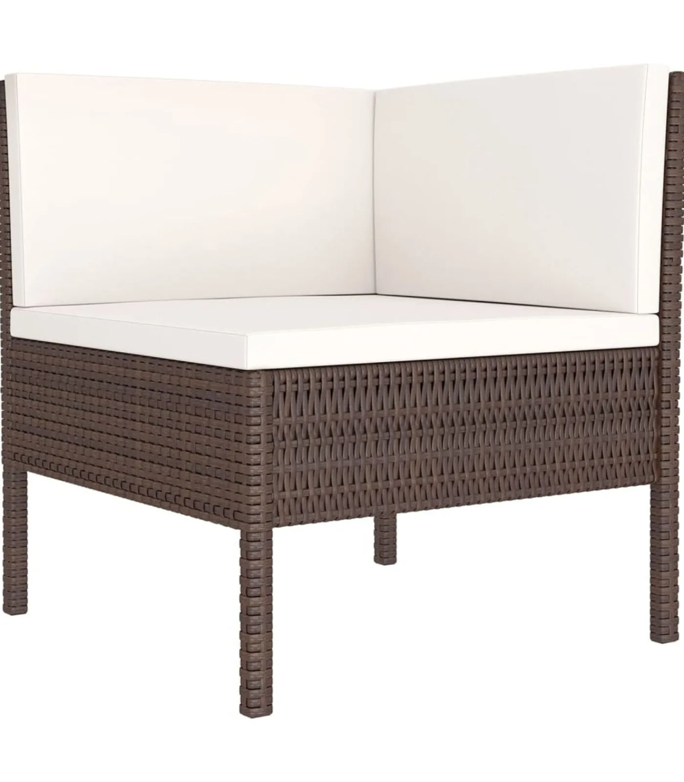 Hot 5-delige Loungeset met kussens poly rattan bruin Tuinmeubelen