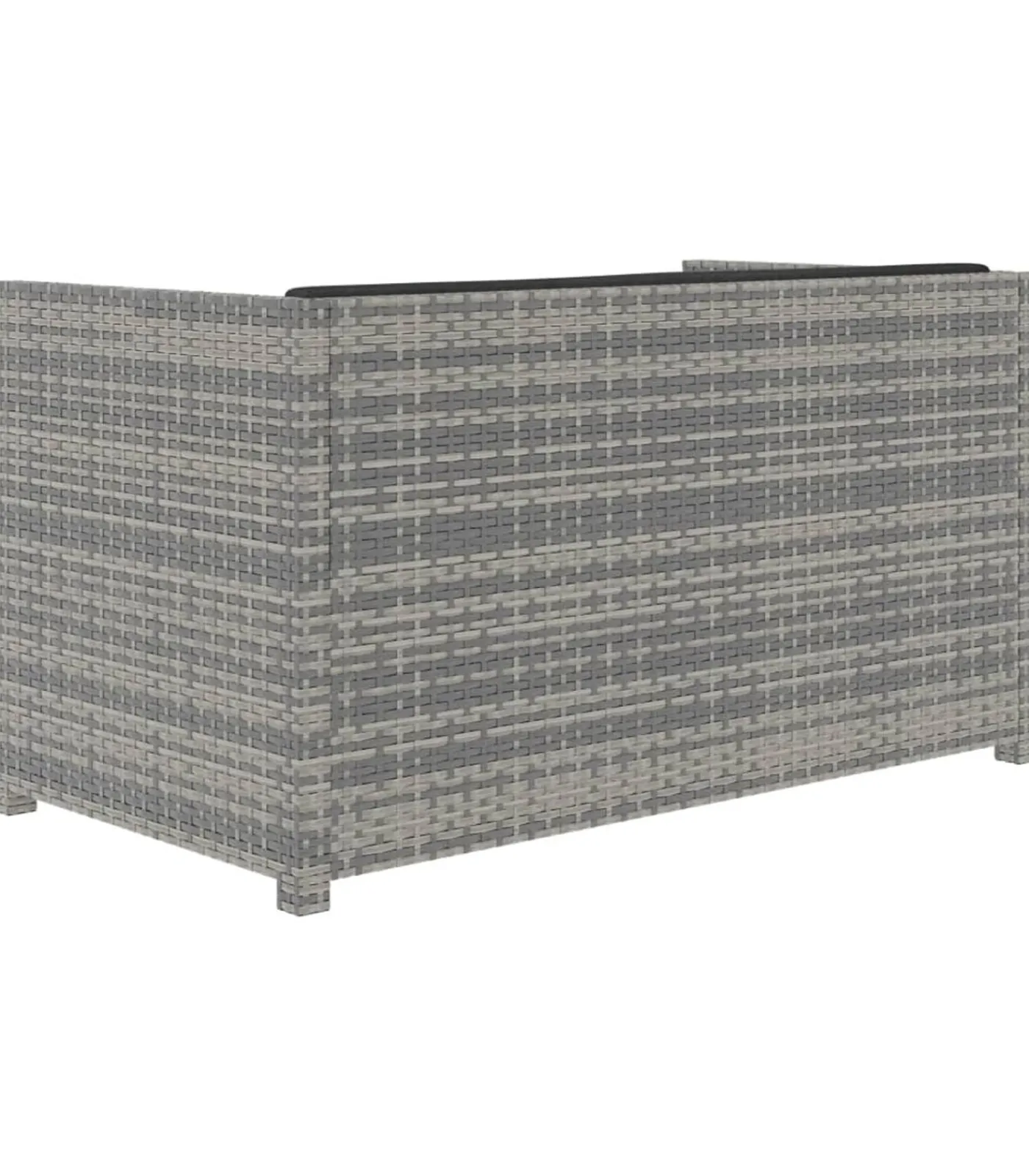 vidaXL 5-delige Loungeset met kussens poly rattan grijs