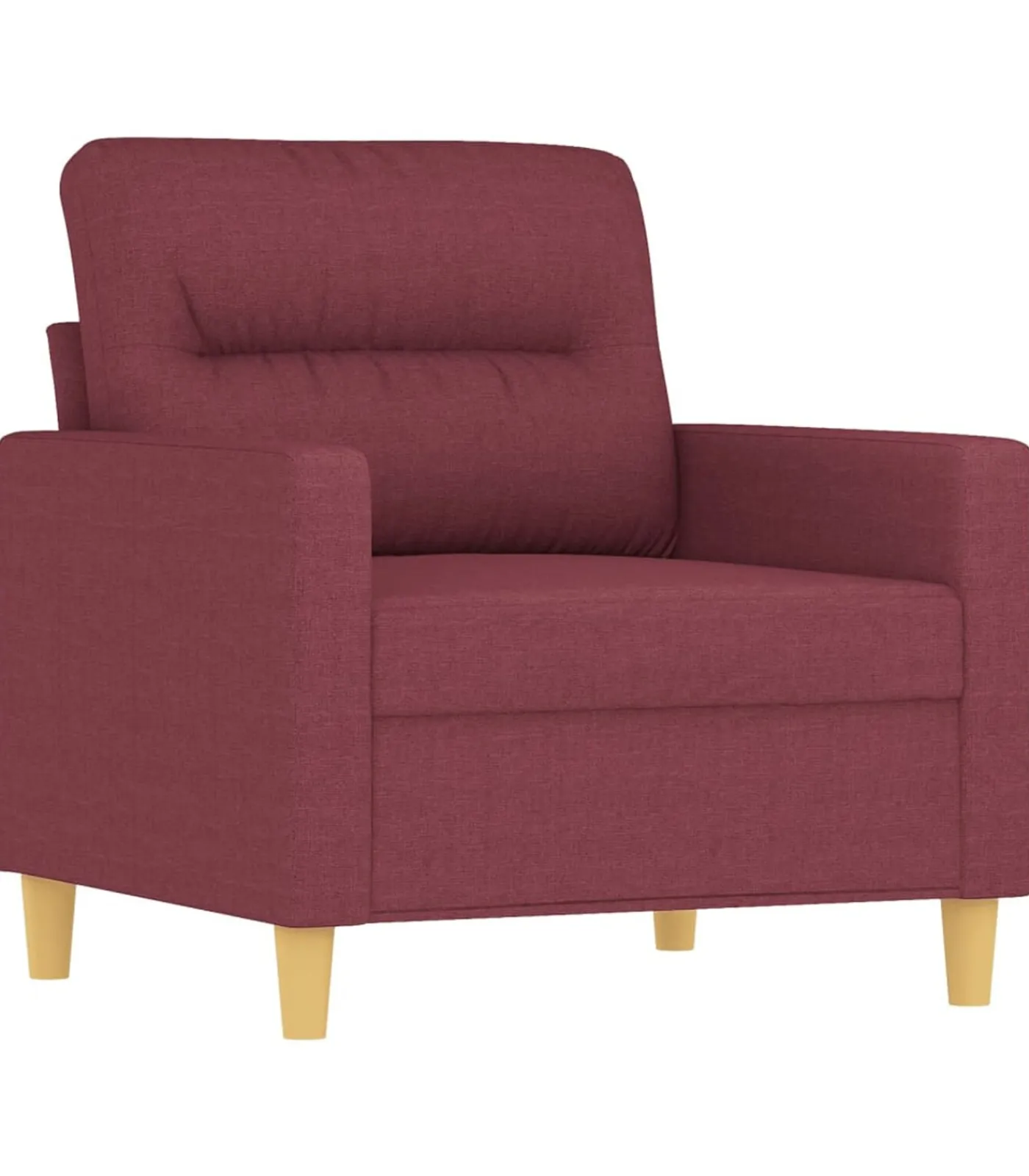 vidaXL 3-delige Loungeset met kussens stof wijnrood