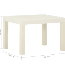 Outlet 3-delige Loungeset met kussens kunststof wit Tuinmeubelen