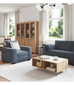 vidaXL 3-delige Loungeset met kussens fluweel donkergrijs