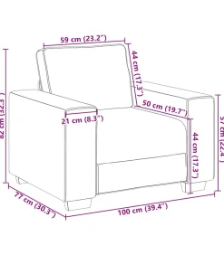 vidaXL 3-delige Loungeset met kussens fluweel donkergrijs