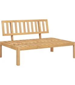 vidaXL 5-delige Loungeset pallet met kussens massief acaciahout