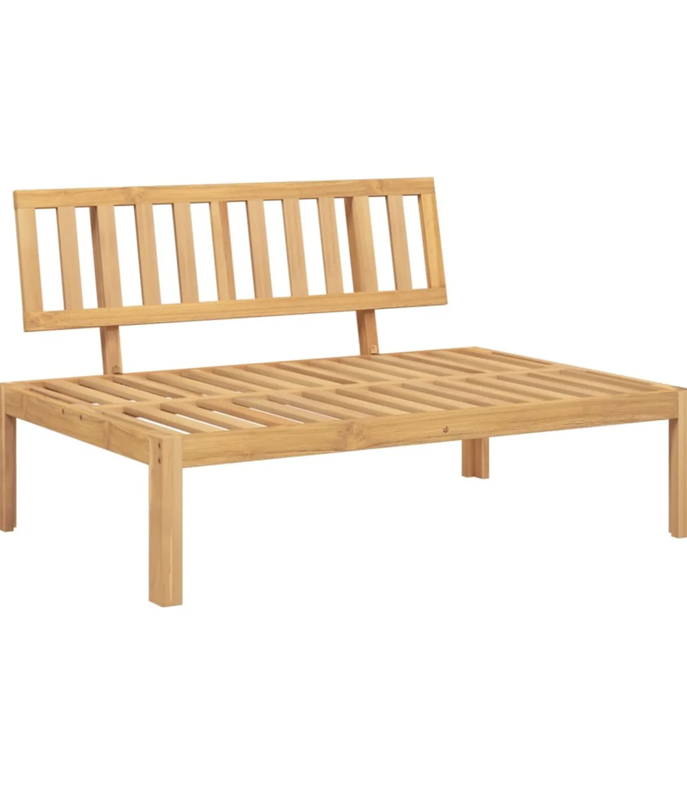 vidaXL 5-delige Loungeset pallet met kussens massief acaciahout