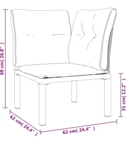 vidaXL 5-delige Loungeset poly rattan zwart en grijs