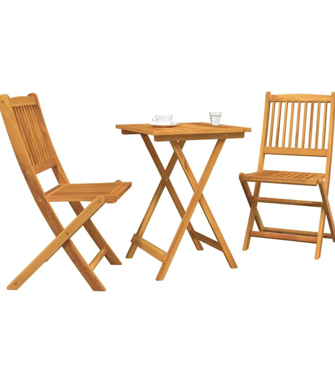 New 3-delige Tuin Bistro Set - Massief Acaciahout Tuinmeubelen