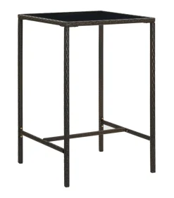 New 3-delige Tuinbarset met kussens poly rattan bruin Tuinmeubelen