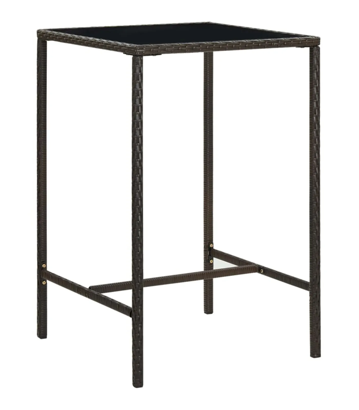 New 3-delige Tuinbarset met kussens poly rattan bruin Tuinmeubelen