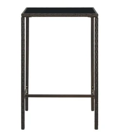 New 3-delige Tuinbarset met kussens poly rattan bruin Tuinmeubelen