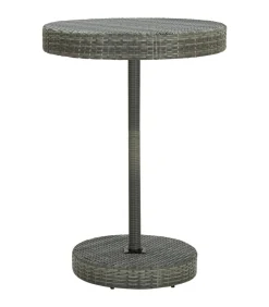 vidaXL 5-delige Tuinbarset poly rattan grijs