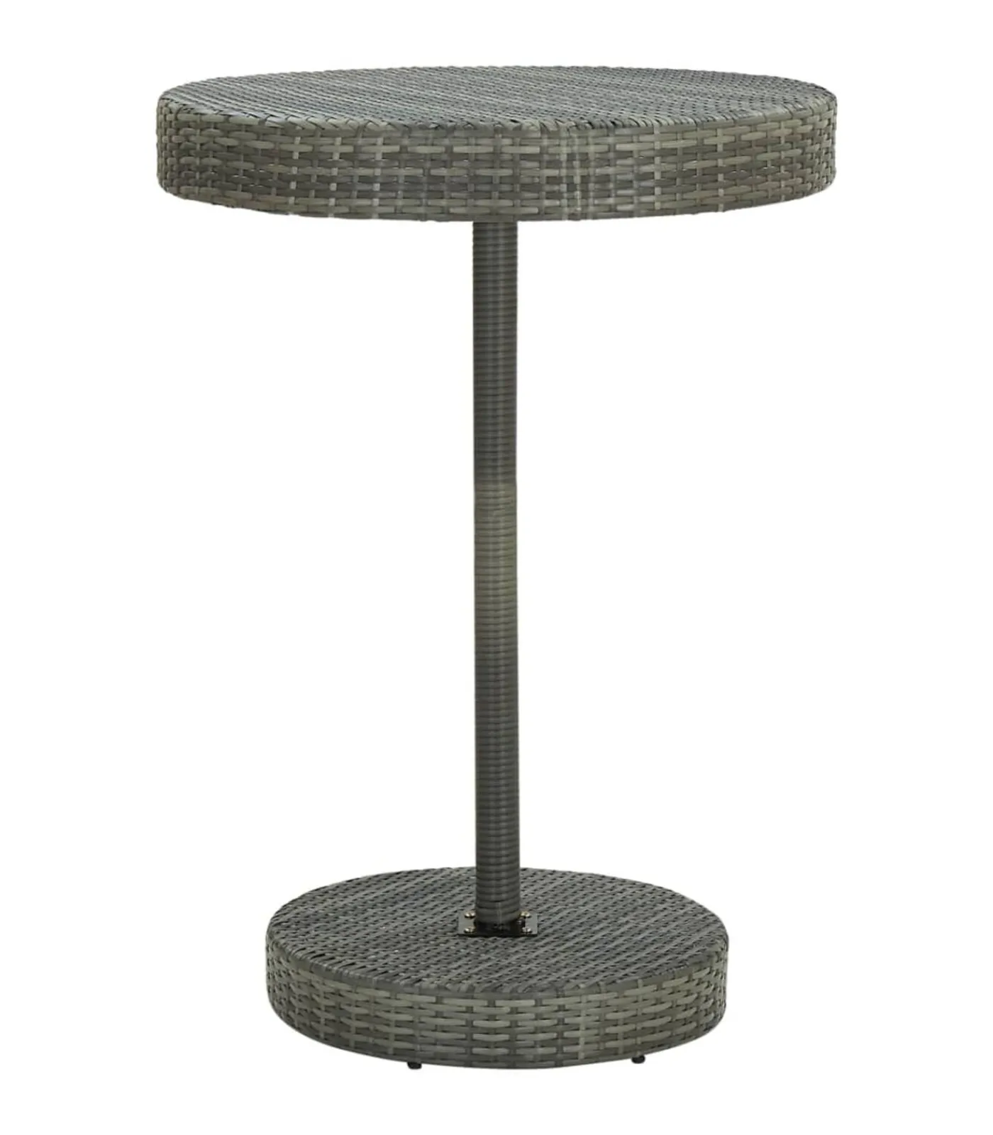 vidaXL 5-delige Tuinbarset poly rattan grijs