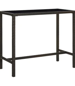 5-delige Tuinbarset poly rattan bruin Tuinmeubelen