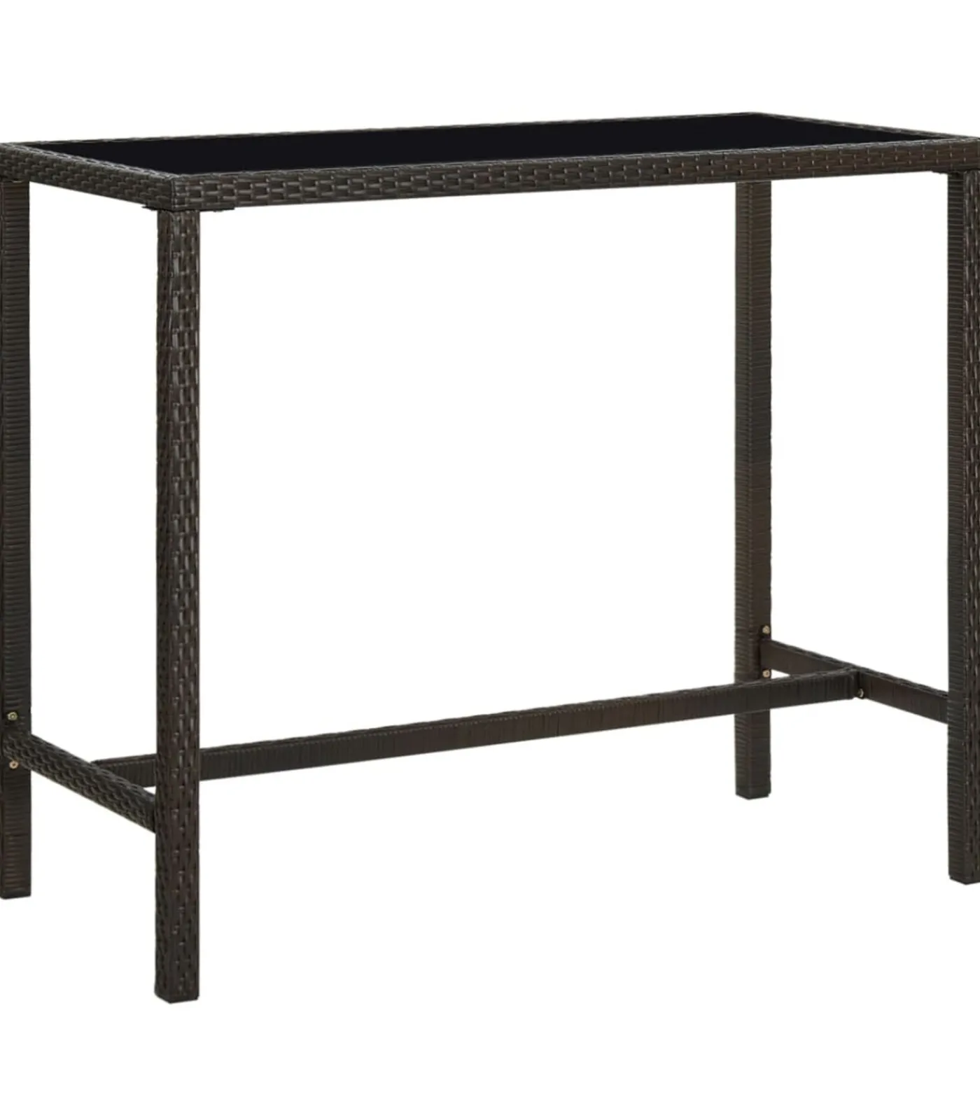 5-delige Tuinbarset poly rattan bruin Tuinmeubelen