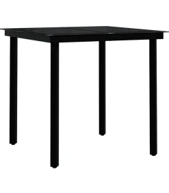 Online 5-delige Tuinset grijs en zwart Tuinmeubelen