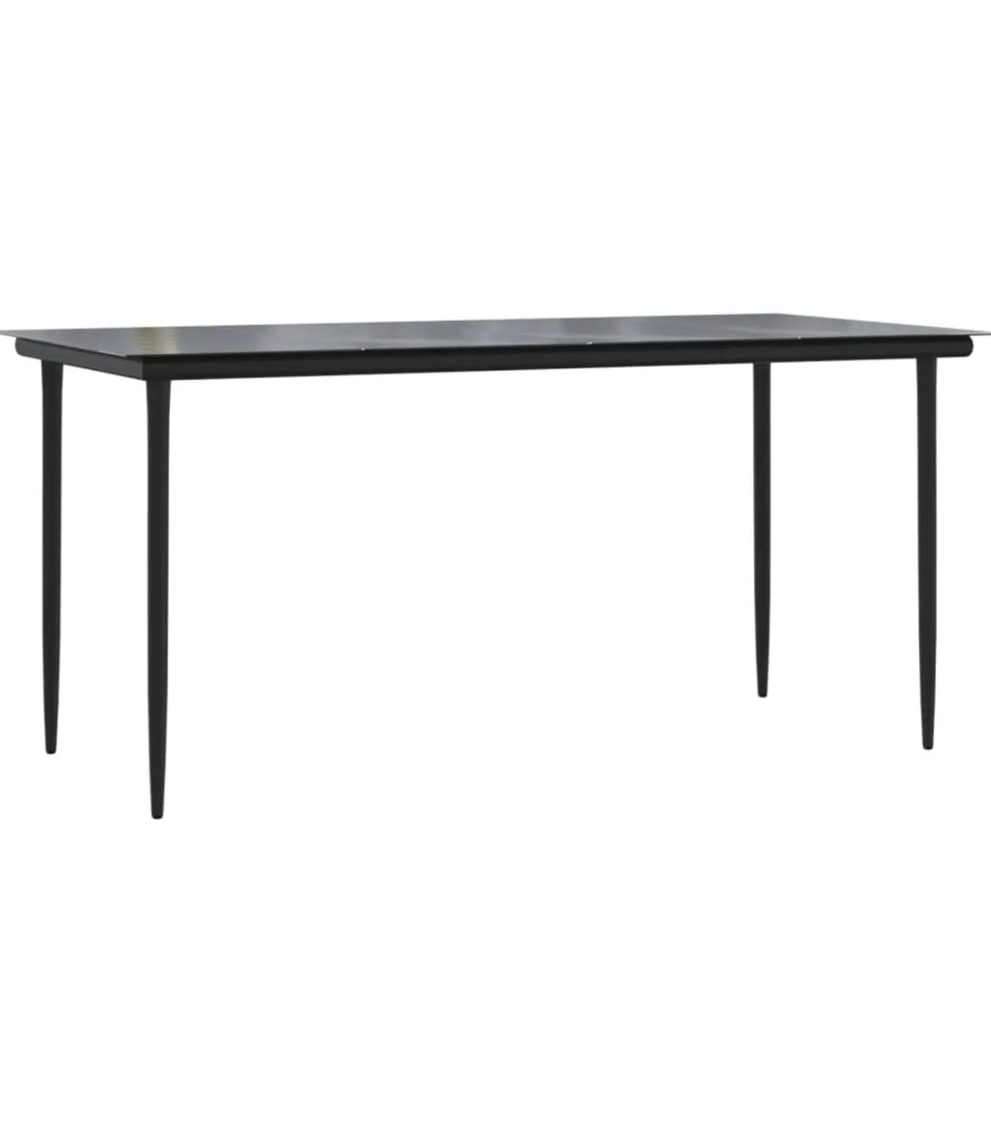 vidaXL 5-delige Tuinset met kussens poly rattan zwart