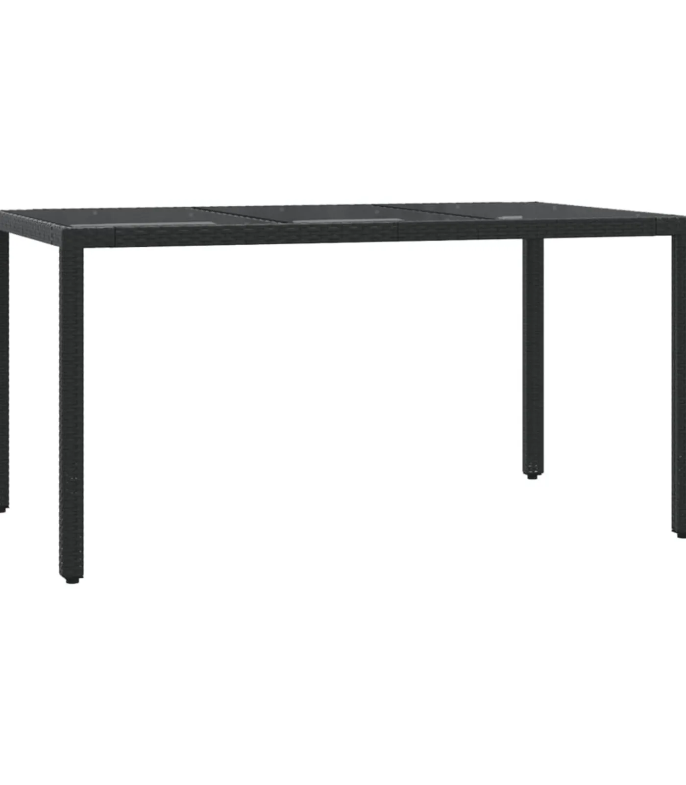 vidaXL 5-delige Tuinset met kussens poly rattan zwart