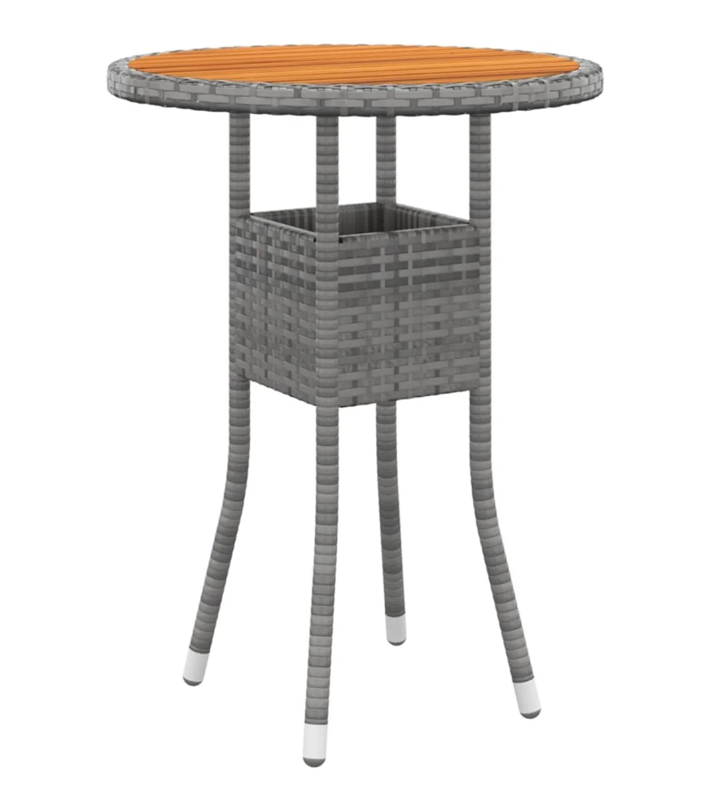 vidaXL 3-delige Tuinset poly rattan grijs