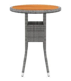 vidaXL 3-delige Tuinset poly rattan grijs