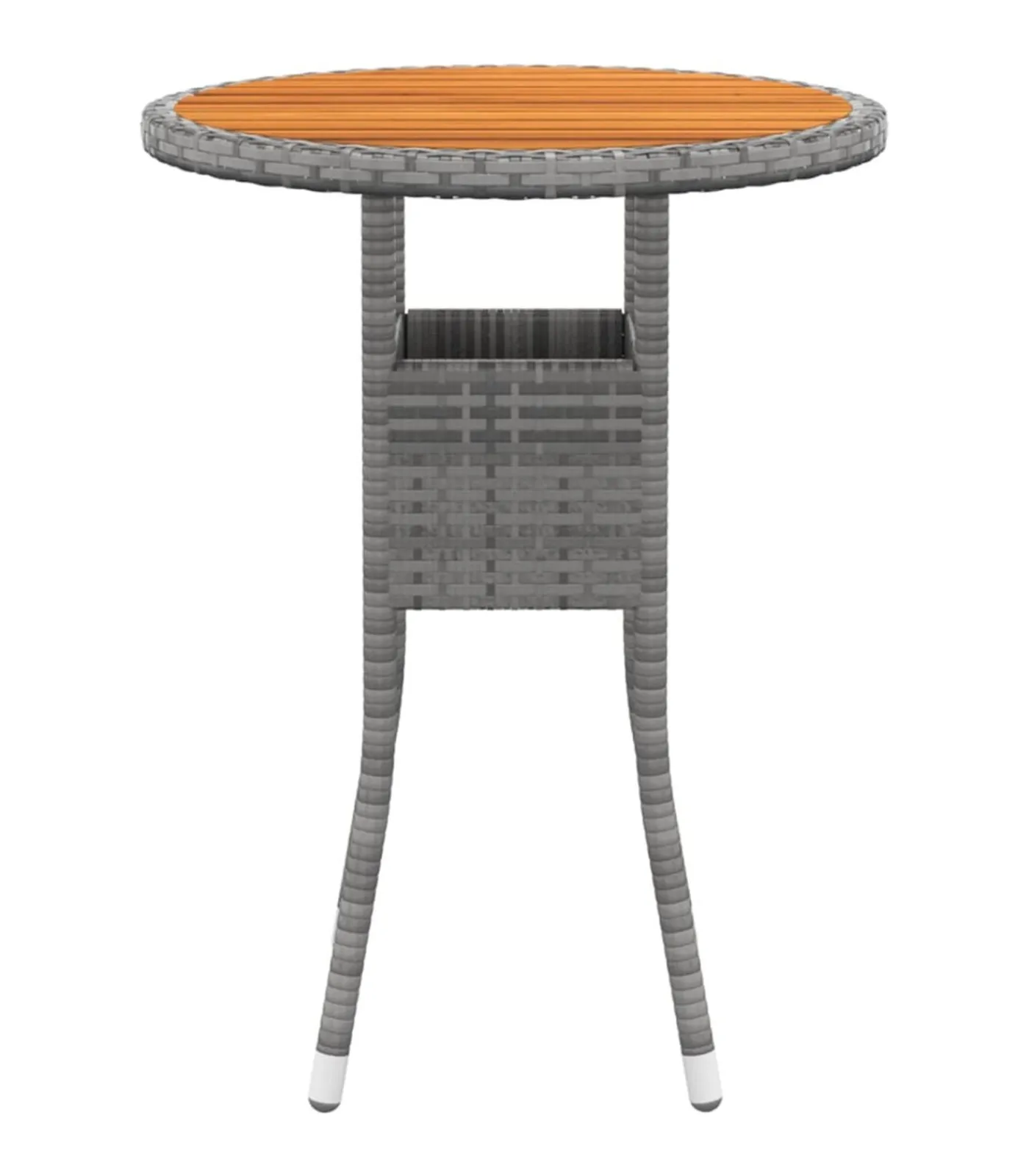 vidaXL 3-delige Tuinset poly rattan grijs