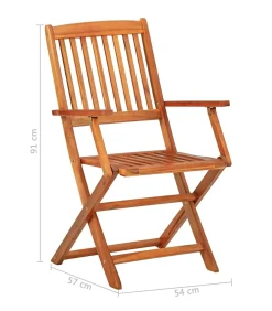 vidaXL 11-delige Tuinset 280x90x75 cm massief acaciahout