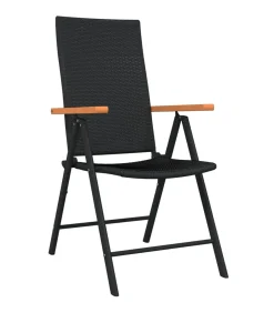 vidaXL 7-delige Tuinset zwart