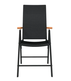 vidaXL 7-delige Tuinset zwart