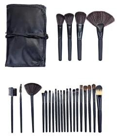 Online 24-delige zwarte kwastenset Make Up Accessoires