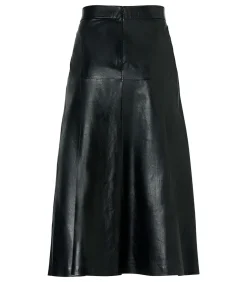 Sale Delilah Leren Rok Zwart DAMES Rokken
