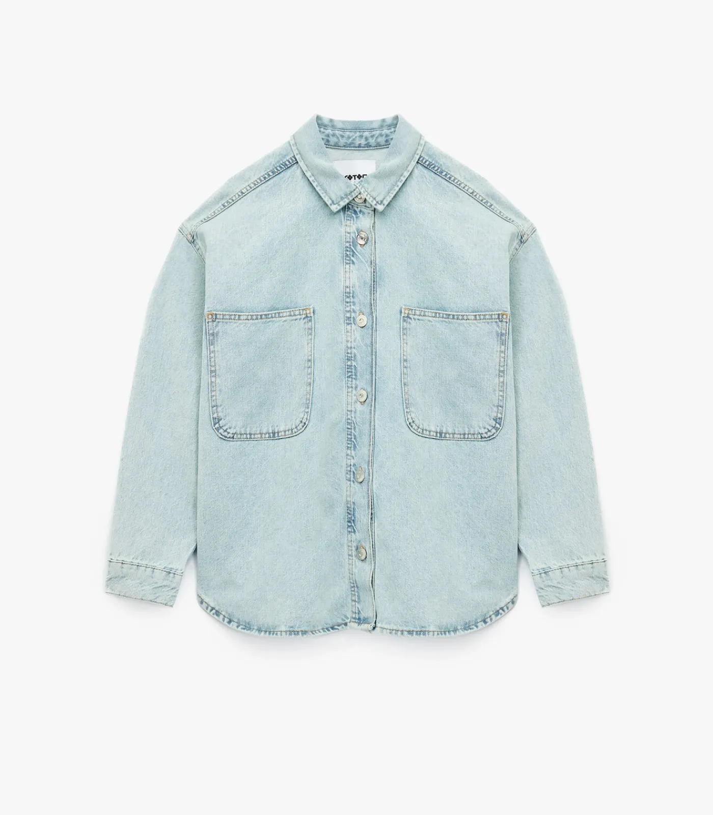 DAMES Koton Denimblouse met Knoopsluiting en Zakdetail