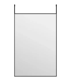 Clearance Deurspiegel 40x60 cm glas en aluminium zwart Spiegels