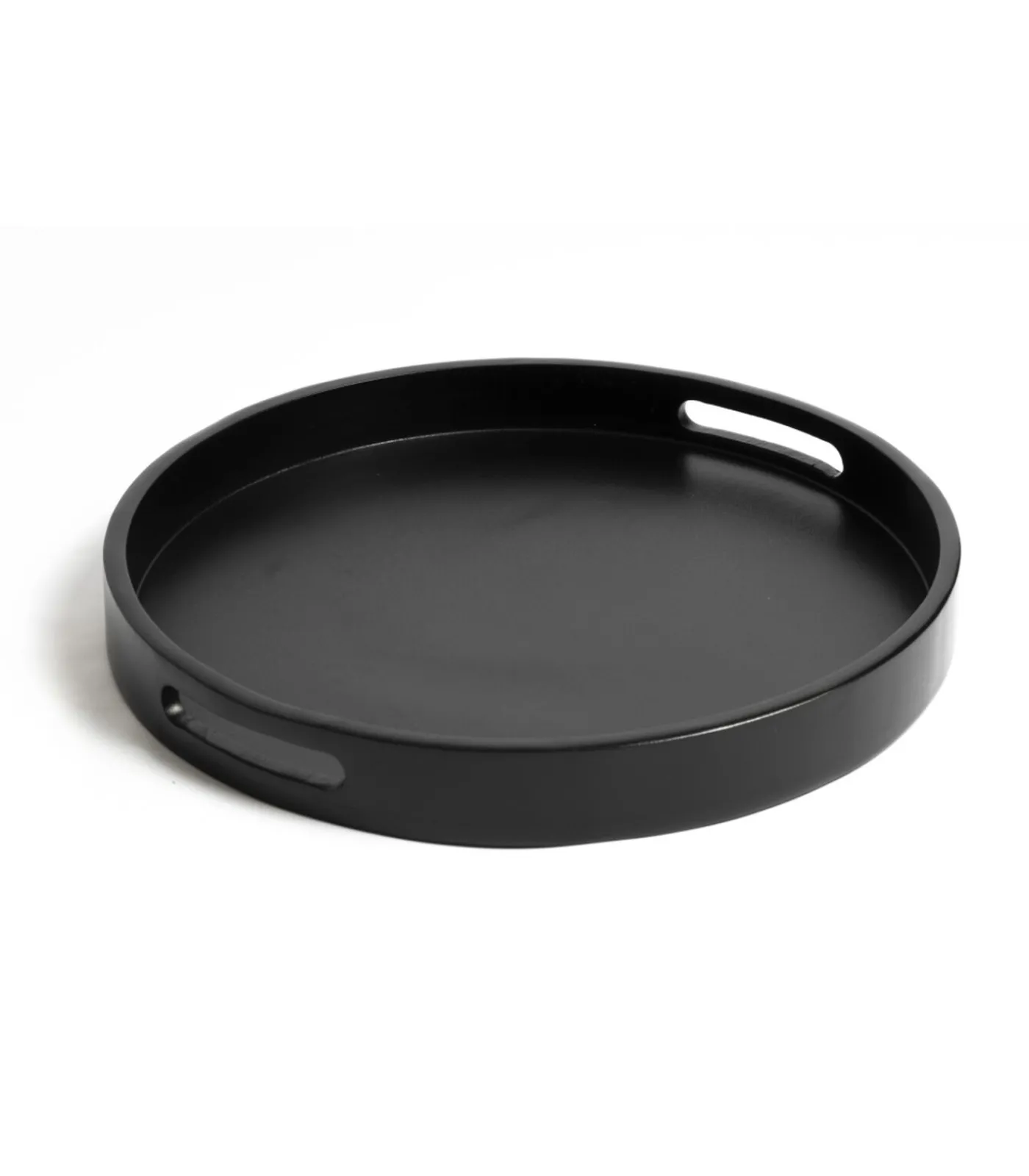 Clearance Dienblad Acacia Zwart ø 35 cm Tafelgerei