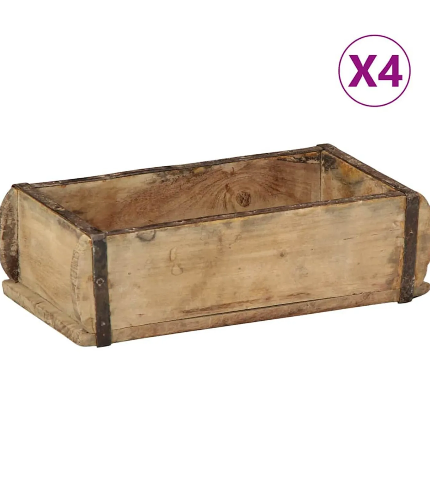 Best Dienblad met opslag 4 pcs Bruin 30 x 15 x 9 cm Organiseren