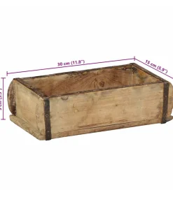 Best Dienblad met opslag 4 pcs Bruin 30 x 15 x 9 cm Organiseren