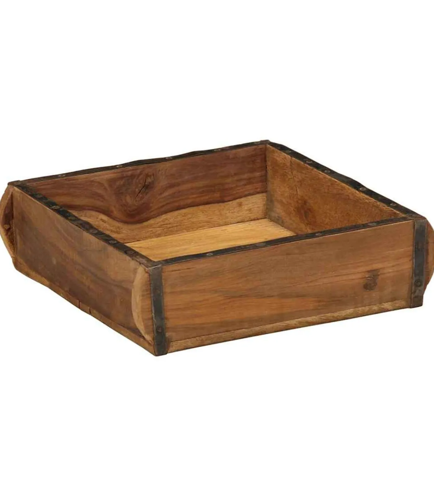 vidaXL Dienblad met opslag Bruin 31 x 29 x 10 cm