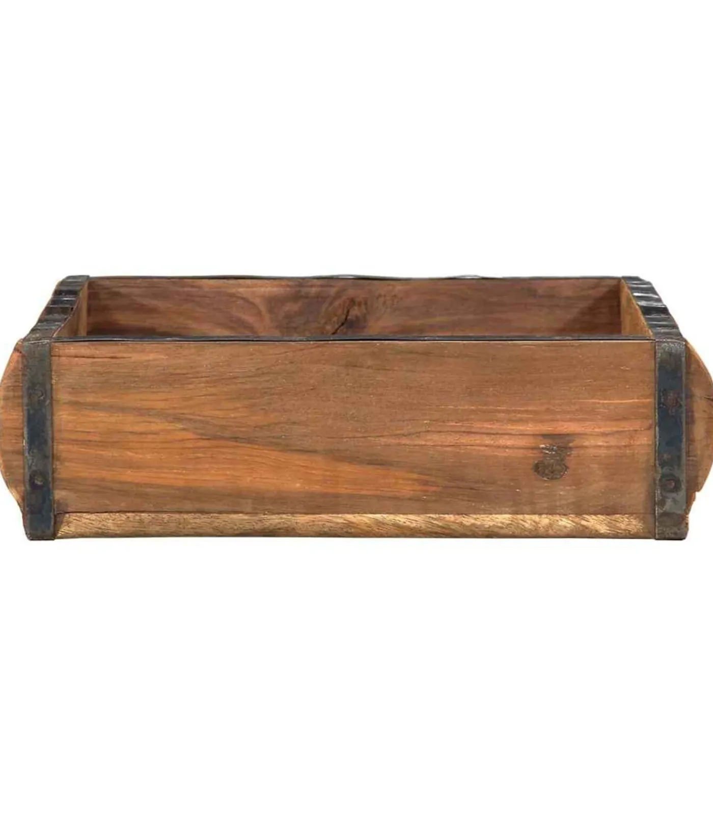 vidaXL Dienblad met opslag Bruin 31 x 29 x 10 cm