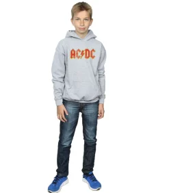 Kinderen AC/DC DISTRESSED LOGO - Trui met kap - Grijs