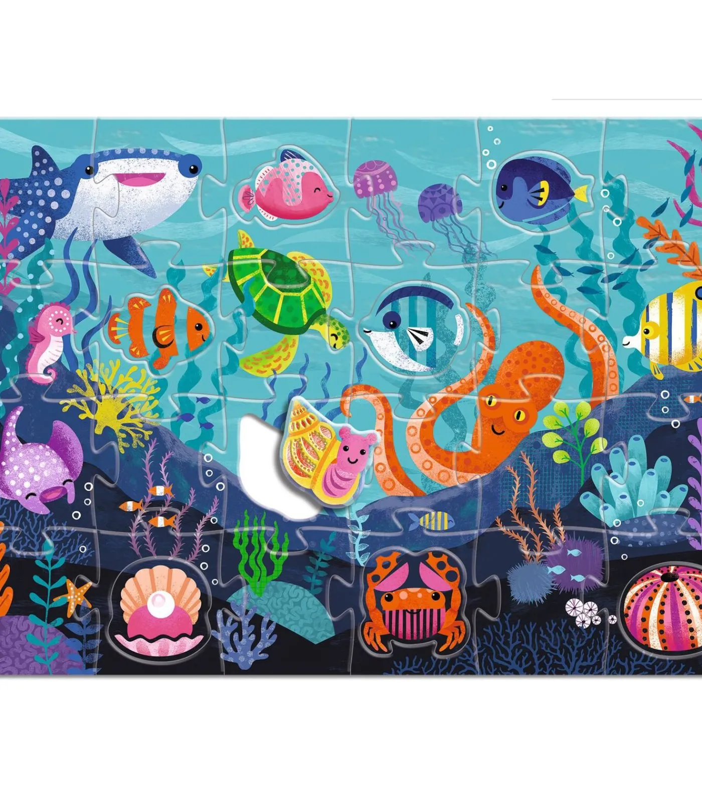 Kinderen Djeco puzzel reuzenformaat onderwaterwereld - FSC MIX