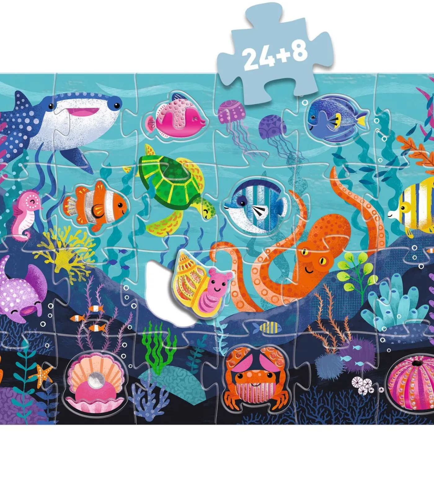 Kinderen Djeco puzzel reuzenformaat onderwaterwereld - FSC MIX