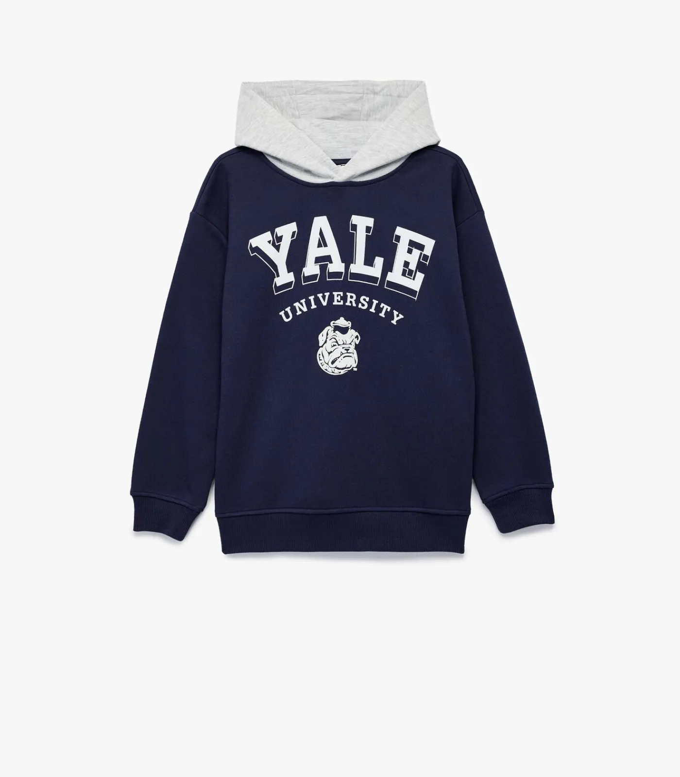 Online Donkerblauwe Kindertrui Met Kap Yale Print Kinderen Truien & Vesten