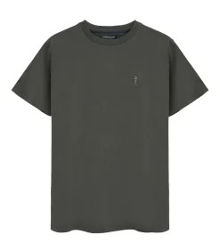 Heren Polo Club Donkergrijs T-shirt met rubberen Rigby Go-logo